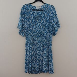 Walker & Wade Floral Smocked Waist Tiered Dress # 3422